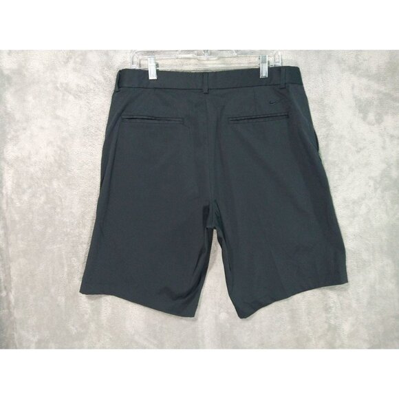 Nike Golf Shorts Mens 34 Black Chino Tour Dri Fit Standard Flat Front Mid Rise - Picture 2 of 10